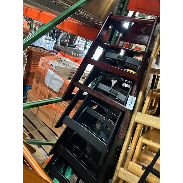 6-Mocha High Chairs - 6 X $
