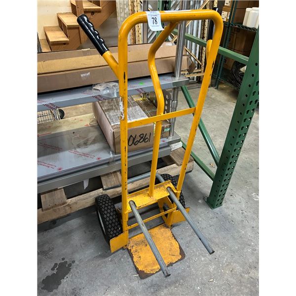 Yellow Air Tire Hand Truck w/Extension