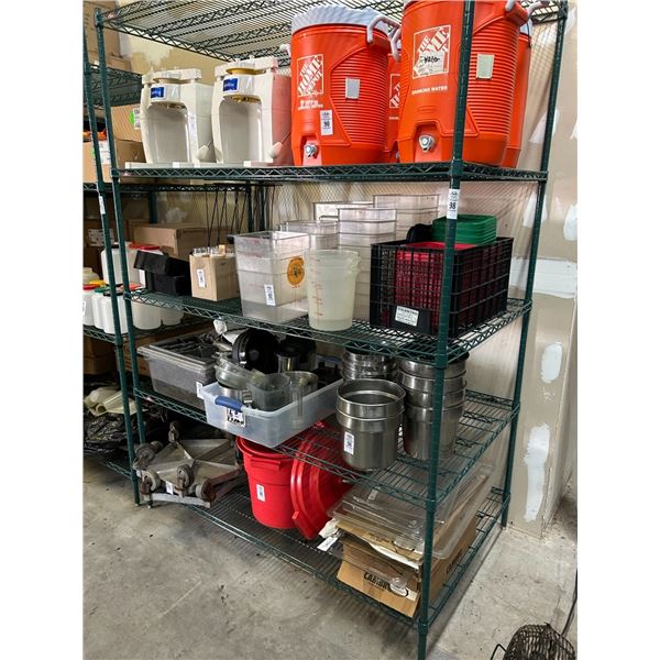Metro Green Coated  5'  X  3'  X  8'   4 Shelf Storage Rack