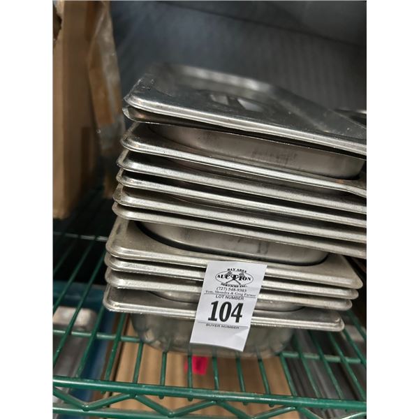 10-Third By  2"  Insert Pans - 10 X $