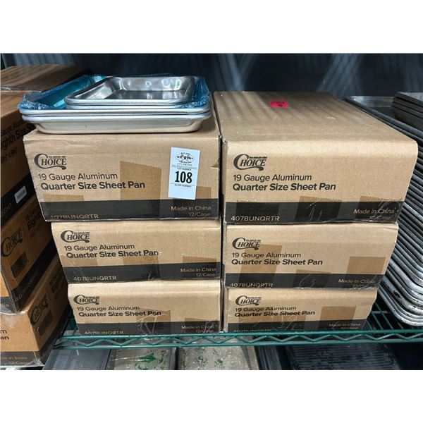 6-Quarter Size Sheet Pans    Case/12  - 6 X $