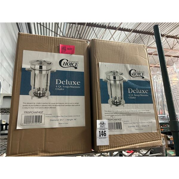 2-Deluxe  4 Qt.  Soup Chafer - 2 X $