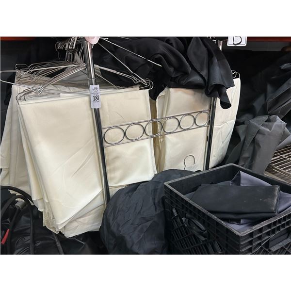 Garment Cart, Table Linens, Crate