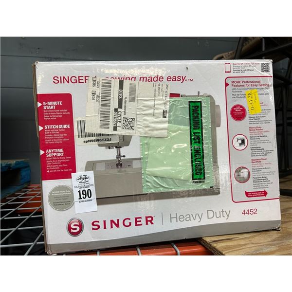 Singer  452  Heavy Duty Sewing Machine