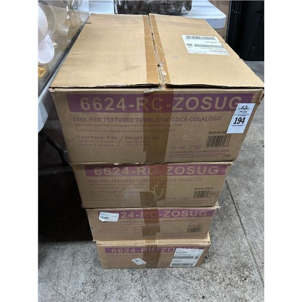 6- Red Coca Cola Tumblers   6 Doz/Per Case - 6 X $
