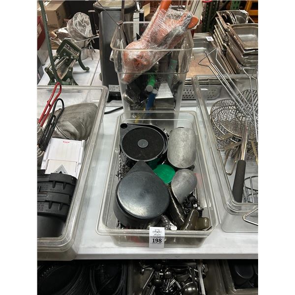 Cambro Bins 2 w/Margaritas Pourers, Salters, Utensils