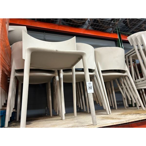 34-Beige Molded Chairs 25, Stools -9  - 34 X $