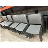 Image 2 : 74-Grey Plastic Dining Chairs - 74 X $