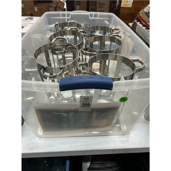 Bin w/6 Small Round Chafing Stands