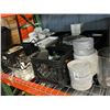 Image 1 : Large Shelf Lot Dishes, Pitchers, Utensils, Banquet Supplies