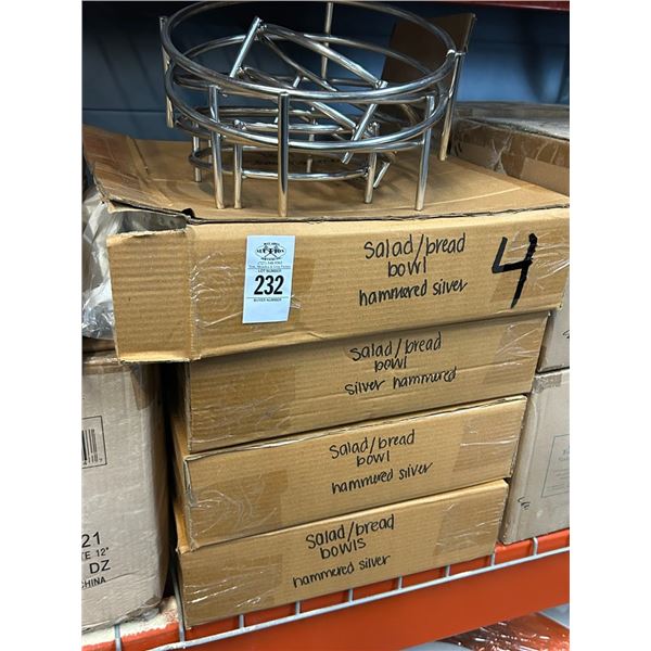 Salad Bowls Hammer Silver - 4 Boxes