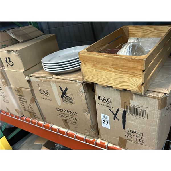 Large Shelf Lot Asst. Dishes, Bowls