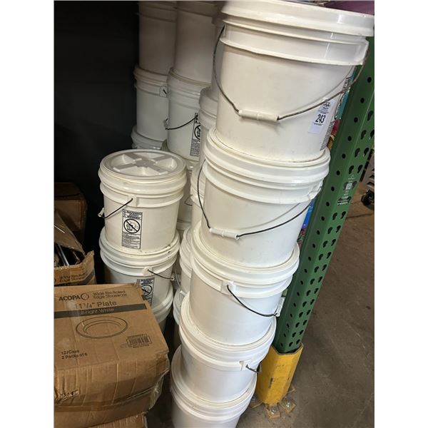 Food Grade Lidded White Buckets - 23