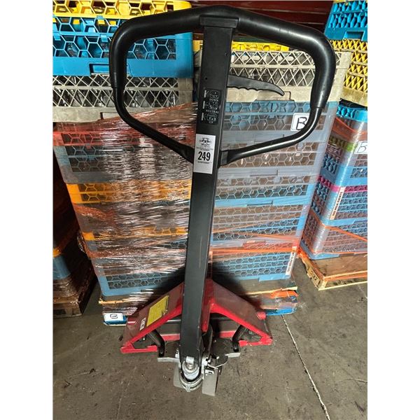 Red Pallet Jack - Handle Is Bent