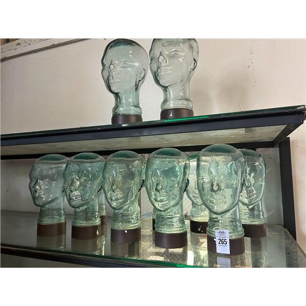 Glass Head Busts 12 - 2 Are Damaged