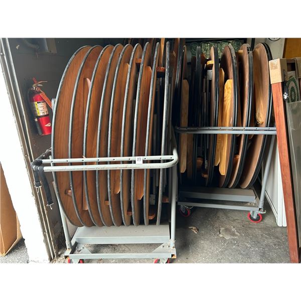 5'  Round Folding Banquet Tables  w/2 Carts - 20+