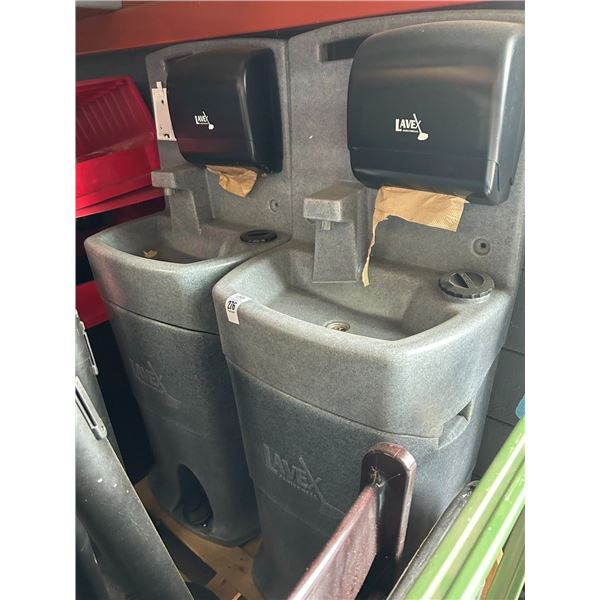 Lavex Plastic Molded Banquet Wash Stations - Pair