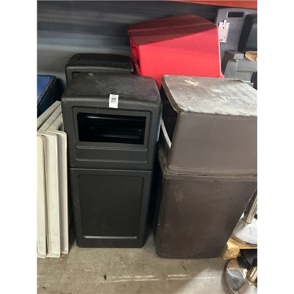 Patio Lidded Large Waste Cans - 4