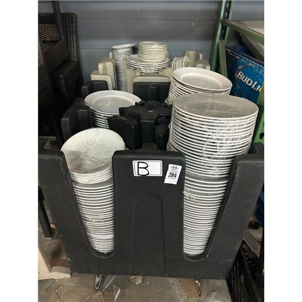 Cambro Dish Carts 2, Large Lot Asst. Dishes