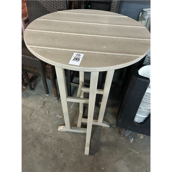 10-Light Grey Polly Round High Bar Table - 10 X $