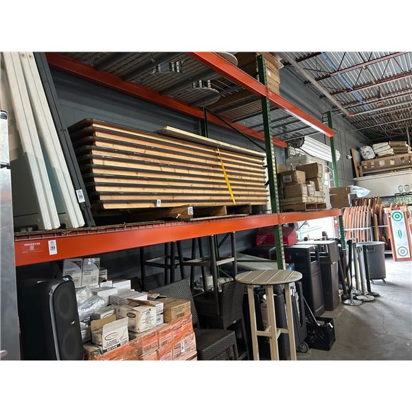 2- 12'  X  12'  Tear Drop Pallet Rack Section  3UPS/8CBS, Waterfall Decks - 2 X $
