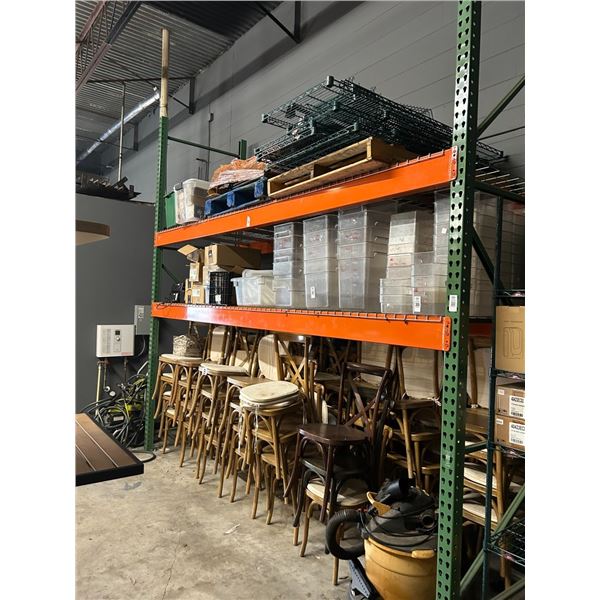 Single  12'  X  12'  Pallet Rack Section  4CBS  w/Waterfall Decks