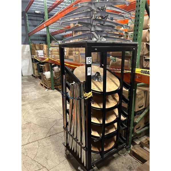 Banquet Cart w/10 High Bar Tables