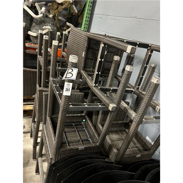 17-Round Wicker Style Patio Bar Stools - 17 X $