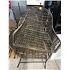 Image 1 : Brown Wicker Black Frame Contemporary Chairs - 4