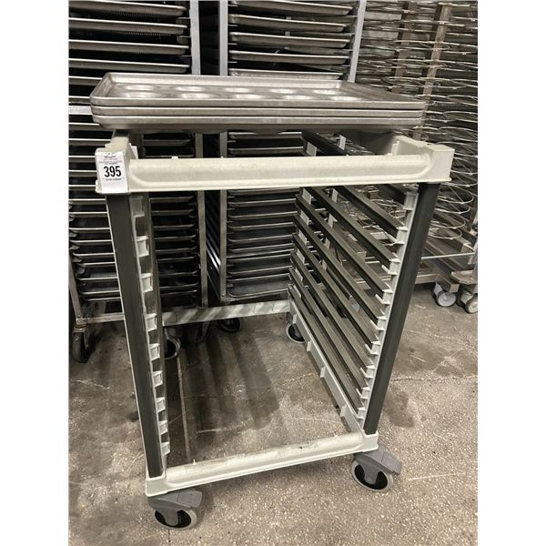 Short Plastic Tray Cart, Muffin Pans - 2