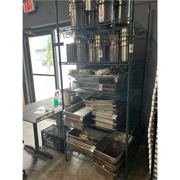 Green Coated  3'  X  3'  Square  5 Shelf Storage Rack