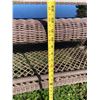 Image 9 : ALL-WEATHER WICKER WITH A METAL FRAME AND INSET GLASS TOP - IN EXCELLENT CONDITION!