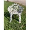 Image 1 : VINTAGE VICTORIAN-STYLE WHITE CAST IRON GARDEN CHAIR