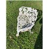 Image 2 : VINTAGE VICTORIAN-STYLE WHITE CAST IRON GARDEN CHAIR