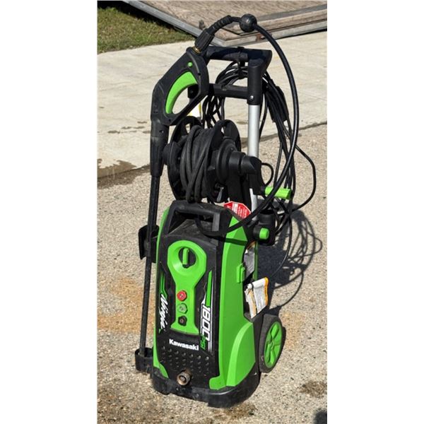 KAWASAKI NINJA 1800 PSI ELECTRIC PRESSURE WASHER WITH HOSE REEL - WORKS!