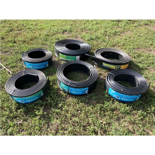 PLASTIC LANDSCAPE GARDEN EDGING ROLLS; LOT OF 6