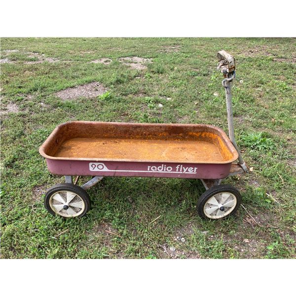 VINTAGE RADIO FLYER 90 METAL TOY WAGON
