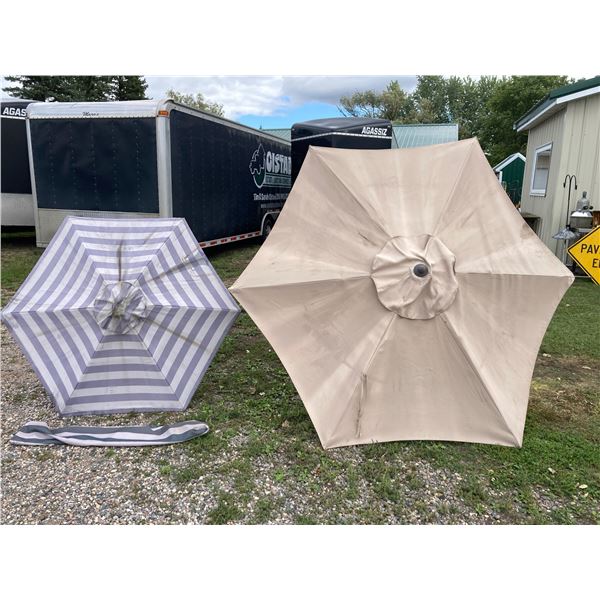 OUTDOOR PATIO UMBRELLAS, LOT OF 2