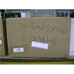 BOX OF FLAT HEAD SCREWS