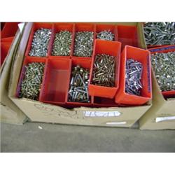 BOX OF MISC FLAT HEAD SCREWS