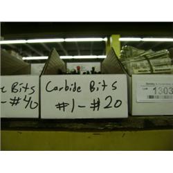 BOX OF CARBIDE BITS