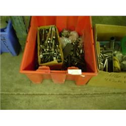 BOX OF FLUTE END MILLS / MISC