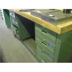 8 DRAWER BUTCHER BLOCK WORK BENCH