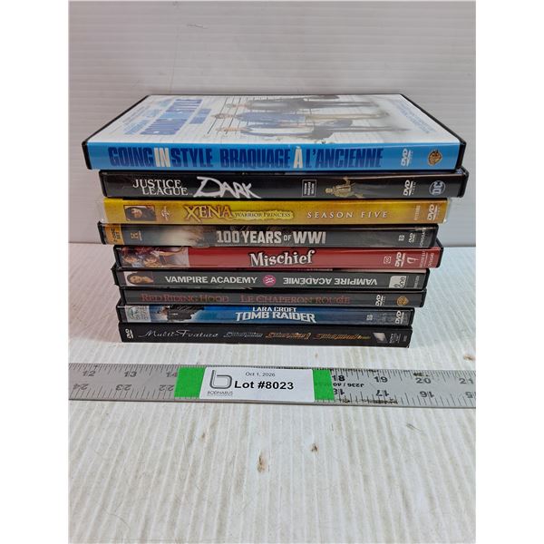 (9) DVD Movies-Xena:Warrior Princess,Vampire Academy,Red Riding Hood and more