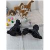 Image 3 : Lifoam 1978 Styrofoam Cooler, (2) Dog Statues, (4) Horse Toys, Medic Bear Toy, Dawn 1978 Statue