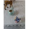Image 4 : Lifoam 1978 Styrofoam Cooler, (2) Dog Statues, (4) Horse Toys, Medic Bear Toy, Dawn 1978 Statue