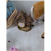 Image 9 : Lifoam 1978 Styrofoam Cooler, (2) Dog Statues, (4) Horse Toys, Medic Bear Toy, Dawn 1978 Statue