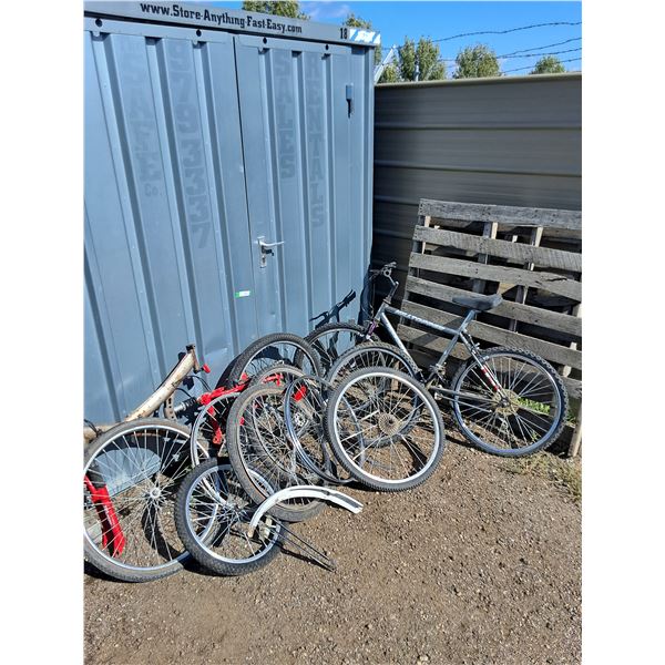 **(2) Bicycle Frames, Various Wheels All As-Is, Pickup Only