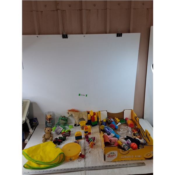 Assorted Kid's Toys, Vehicles, Horses, Mega Bloks, Lego Duplo Blocks, Paw Patrol Bowling Pins, Misc