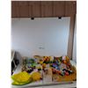 Image 1 : Assorted Kid's Toys, Vehicles, Horses, Mega Bloks, Lego Duplo Blocks, Paw Patrol Bowling Pins, Misc